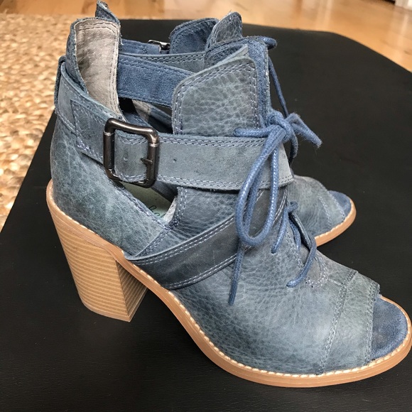 Seychelles Blue Wrap Buckle Bootie - Picture 2 of 6